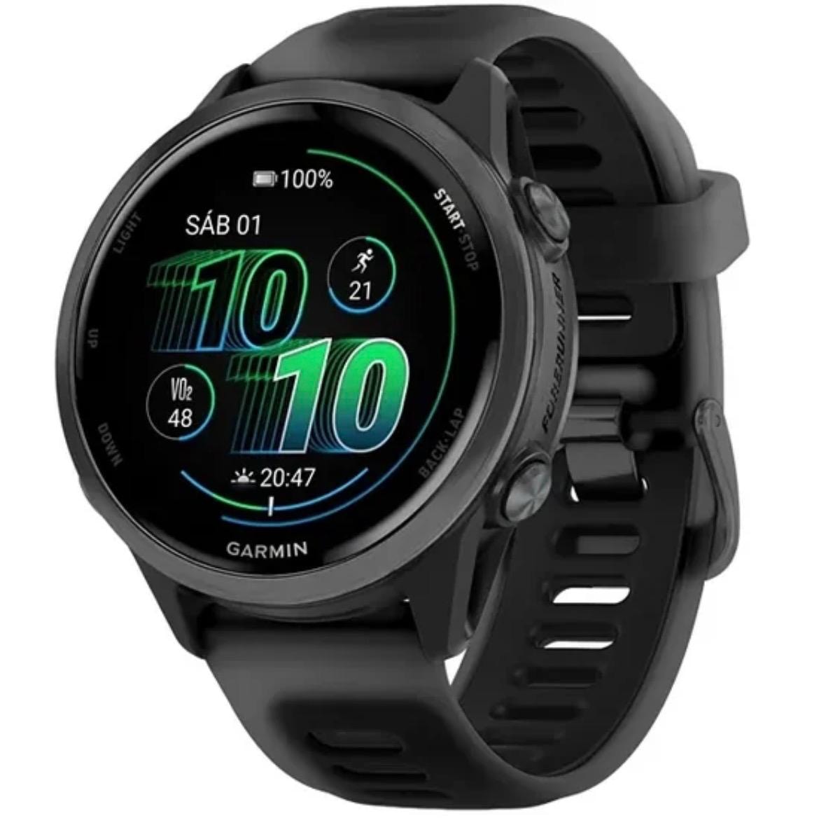 Smartwatch Garmin Forerunner 265S 010-02810-03 GPS - Black / Amp