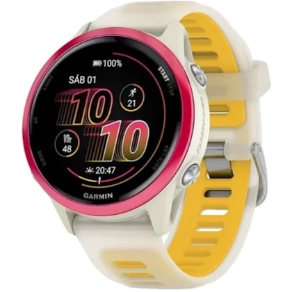 Relogio Smartwatch Garmin Forerunner 570 42MM ( 010-02970-02 )  - Raspberry / Mango