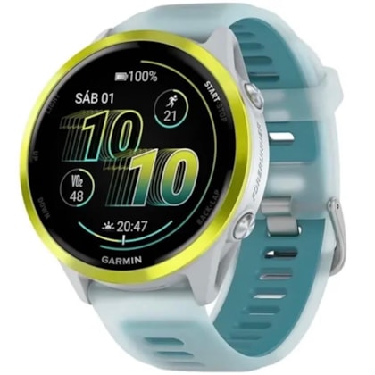 Relogio Smartwatch Garmin Forerunner 570 47MM ( 010-02971-01 )  - Amarelo / Turquesa