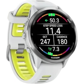 Relogio Smartwatch Garmin Forerunner 970 47MM ( 010-02969-01 ) - Branco / Amarelo