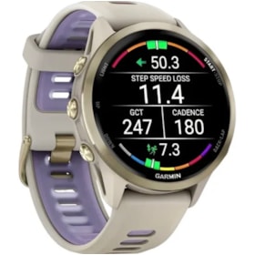 Relogio Smartwatch Garmin Forerunner 970 47MM ( 010-02969-02 ) - Dourado / Cinza