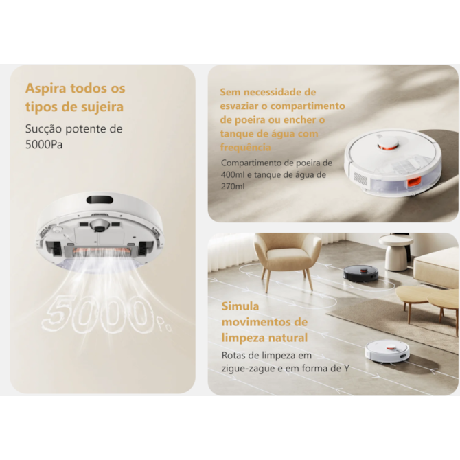 Robô Aspirador de Pó Inteligente Xiaomi Vacuum S20 - Bivolt - Branco-2f267f62-45d1-497f-90f5-2fe9f214cc66