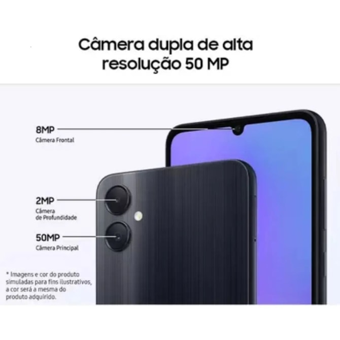 Samsung Galaxy A05 com 64GB/4GB RAM - Preto-49ecbb80-8807-42d8-b578-f20b5570507d