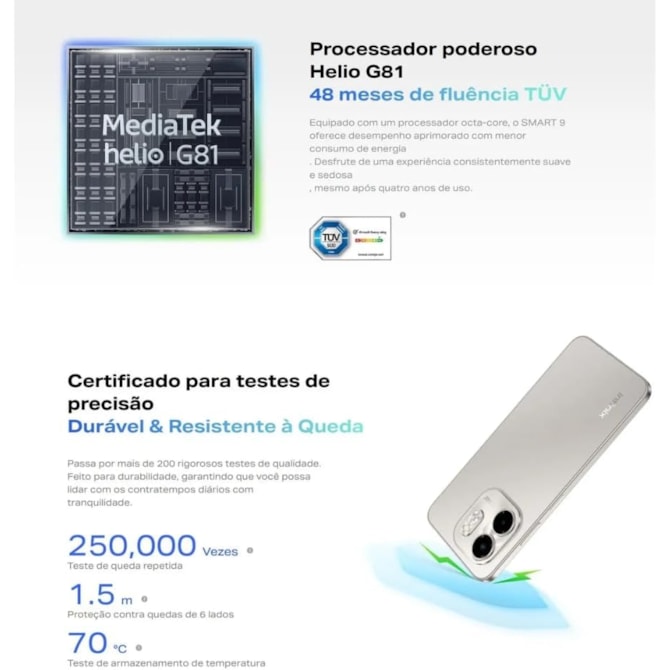 Smartphone Infinix Smart 9 128GB 4RAM 4G Dual Sim - Sandstone Gold ( Dourado )-4f9aa60e-a89f-4cac-a0cd-f3d20ea60b4b