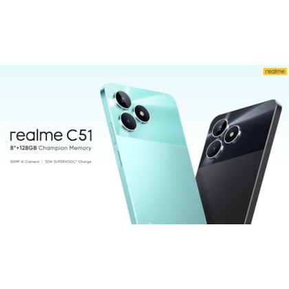 Smartphone Realme C51 4G - 128GB 4RAM Carbon Black ( preto ) - Versão Global