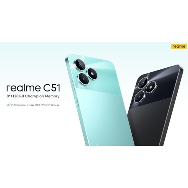 Smartphone Realme C51 4G - 128GB 4RAM Carbon Black ( preto ) - Versão Global-0962189c-7032-4440-938f-1fcef01f3925