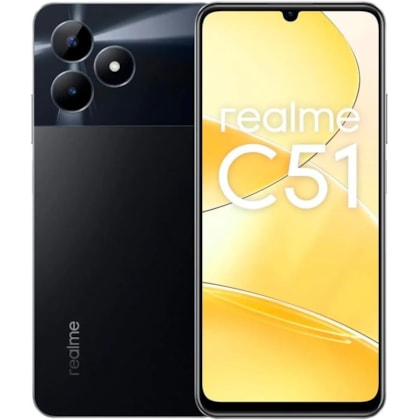 Smartphone Realme C51 4G - 128GB 4RAM Carbon Black ( preto ) - Versão Global