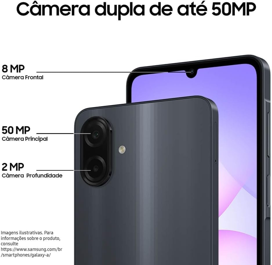 Smartphone Samsung Galaxy A07 4G 64GB 4RAM Dual Sim - Light Violet