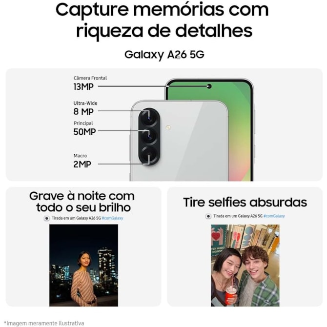 Smartphone Samsung Galaxy A26 5G 128GB 6RAM Dual Sim - Mint Green ( Verde )-6b09be79-99a4-4e6f-ba20-2084574d389e