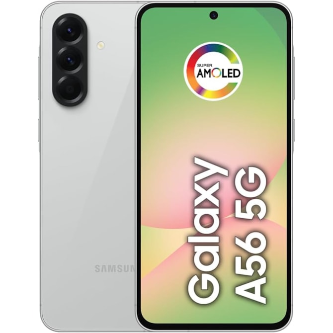 Smartphone Samsung Galaxy A56 5G 128GB 8RAM Dual Sim - Light Grey ( Cinza )-6d8d9e6b-a1b2-4078-8d04-17f33a60404f