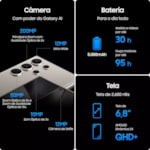 Smartphone Samsung Galaxy S24 Ultra Dual Chip de 256GB 5G - Titânio Cinza-7c9df214-2e4e-4d76-bf3c-3f4440186987