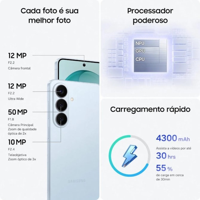 Smartphone Samsung Galaxy S26 12GB 256GB 6.3