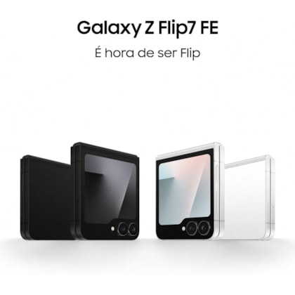 Smartphone Samsung Galaxy Z Flip 7 FE 5G 256GB 8RAM NFC Dual SIM - Branco