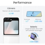 Smartphone Samsung Galaxy Z Flip 7 FE 5G 256GB 8RAM NFC Dual SIM - Branco-0caac6fa-7b56-471e-9170-ea2562aef75d