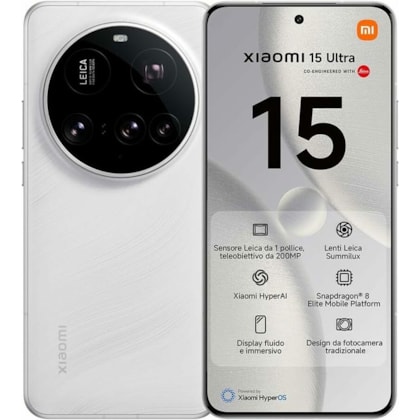Smartphone Xiaomi 15 Ultra 5G - Dual Sim - 512GB 16RAM Branco - Versão Global