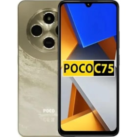 Smartphone Xiaomi Poco C75 4G 128GB 6GB RAM Dual SIM - NFC ( SEM CAIXA ) - Dourado - Versão global