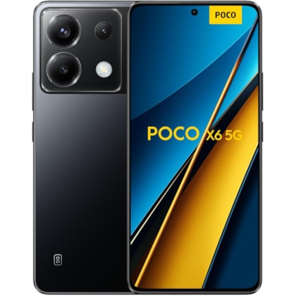 Smartphone Xiaomi Poco X6 5G - 256GB com 12RAM Black ( preto ) - Versão Global