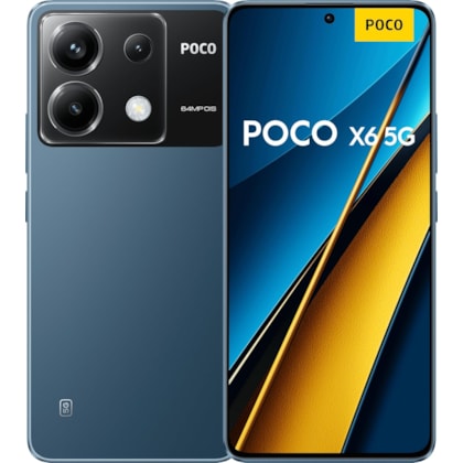 Smartphone Xiaomi Poco X6 5G - 256GB com 12RAM Blue ( azul ) - Versão Global