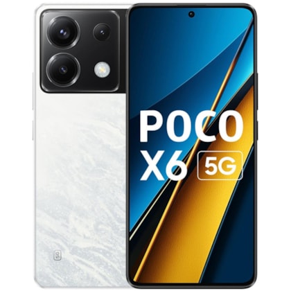 Smartphone Xiaomi Poco X6 5G - 256GB com 12RAM White ( branco ) - Versão Global