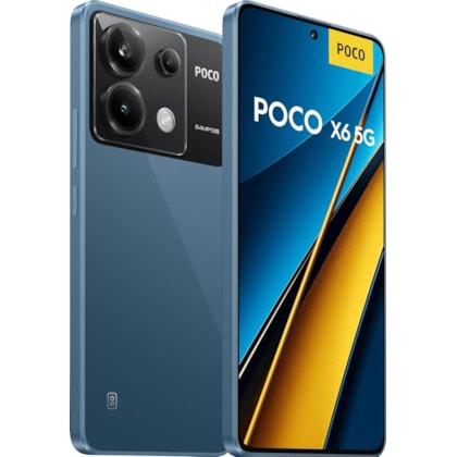 Smartphone Xiaomi Poco X6 5G - 512GB com 12RAM Blue ( azul ) - Versão Global