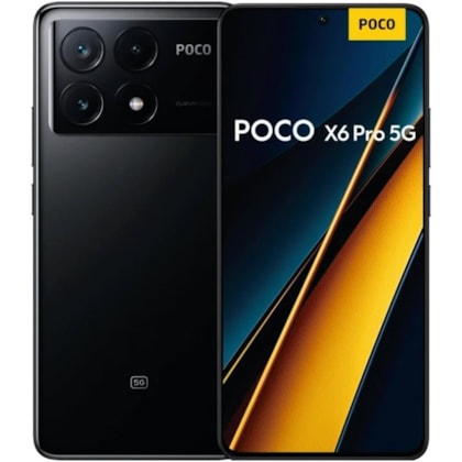 Smartphone Xiaomi Poco X6 Pro 5G - 256GB com 8RAM Black ( preto ) - Versão Global