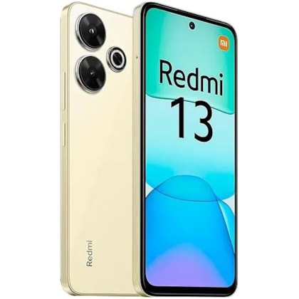 Smartphone Xiaomi Redmi 13 4G Dual Chip 128GB 6RAM Dourado Areia - Versão Global