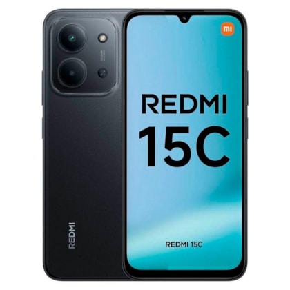 Smartphone Xiaomi Redmi 15C 4G 256GB 8RAM Dual SIM - Preto - Global