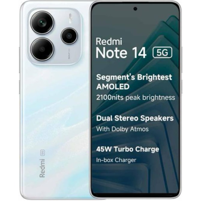 Smartphone Xiaomi Redmi Note 14 5G 256GB 8RAM Dual SIM - NFC ( SEM CAIXA ) - Green ( Verde ) - Versão global-facfe453-8c80-44a4-af38-9472a441c867