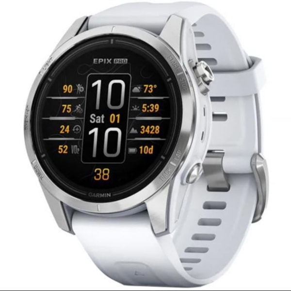 Smartwatch Garmin Epix Pro 2TH Generation 010-02802-00 42 MM com GPS/Wi-Fi - Branco / Prata-568b90e0-33b2-402f-b710-bfd05cf29aca