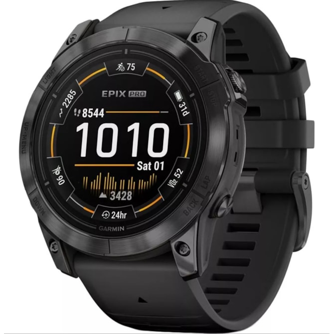 Smartwatch Garmin Epix Pro (Gen 2) Sapphire Edition GPS 42MM - Carbon Grey/Black ( preto )-358034df-d0a7-4b4f-a9c7-0eab1200a6f0