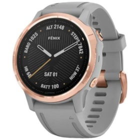 Smartwatch Garmin Fenix 6S Sapphire 010-02159-23 41 MM com GPS/Wi-Fi - Rose Gold / Cinza