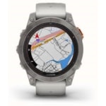 Smartwatch Garmin Fenix 7 Pro Sapphire Solar 010-02777-13 47mm - Cinza / Pulseira branca e laranja-96d57061-5c00-4d31-ab10-6c5258669a6d