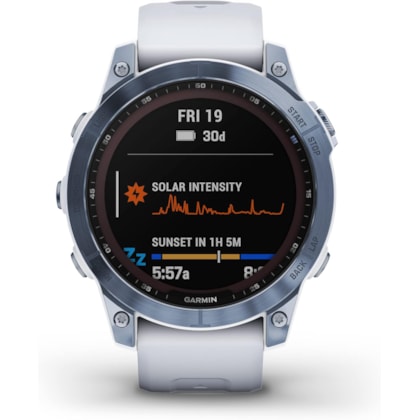 Smartwatch Garmin Fenix 7X Sapphire Solar 010-02541-14 51mm - Azul / Branco