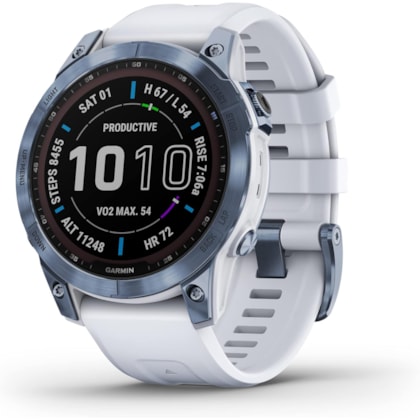 Smartwatch Garmin Fenix 7X Sapphire Solar 010-02541-14 51mm - Azul / Branco