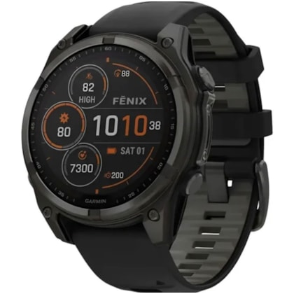 Smartwatch Garmin Fenix 8 Sapphire Solar 47MM (010-02906-10) - Preto