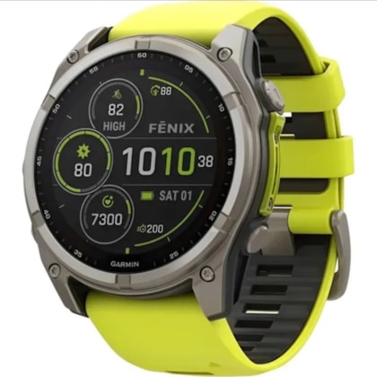 Smartwatch Garmin Fenix 8 Sapphire Solar 51MM (010-02907-20) - Amarelo