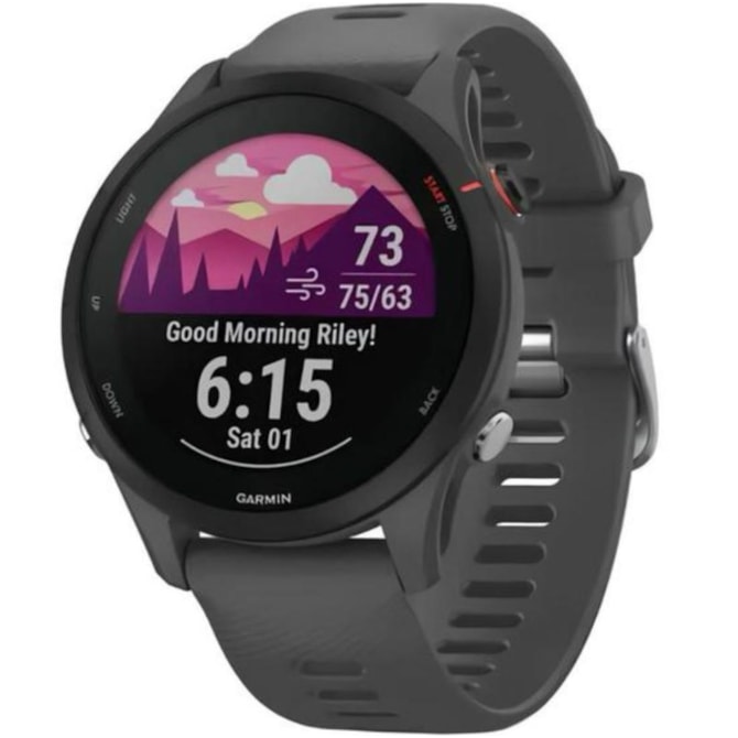 Smartwatch Garmin Forerunner 255 010-02641-00 com 4GB / 5 Atm / Bluetooth - Slate Grey ( cinza )-4ba167a1-102f-452e-9b00-eae63c8dc3e0