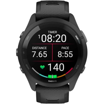 Smartwatch Garmin Forerunner 265 010-02810-00 com GPS/Wi-Fi - Preto