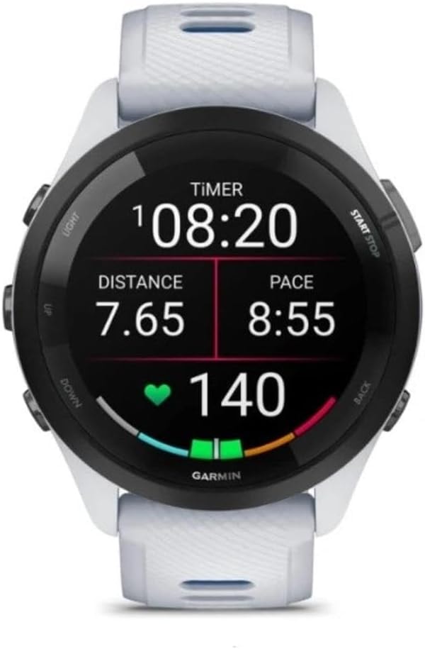 Smartwatch Garmin Forerunner 265 010-02810-01 com GPS/Wi-Fi - Branco