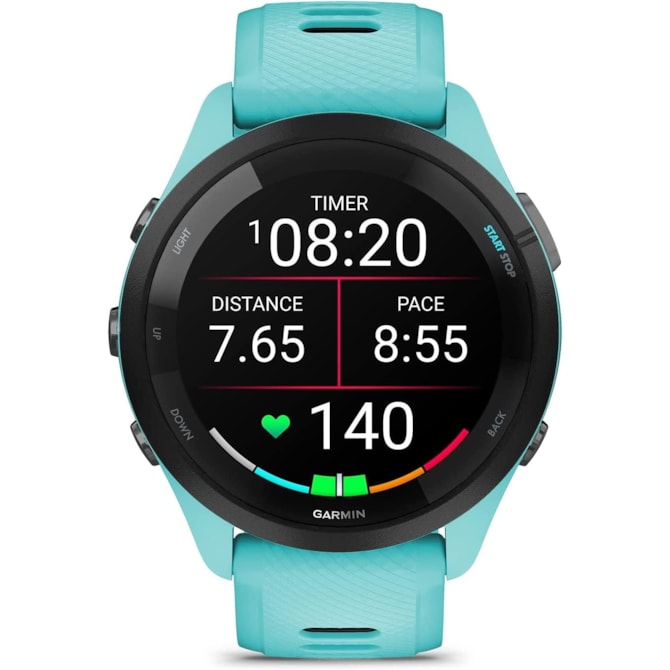 Smartwatch Garmin Forerunner 265 010-02810-02 com GPS/Wi-Fi - Azul Claro / Preto-c124d5be-8a30-4abd-aa9f-50a131cdf5ee
