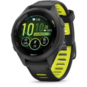 Smartwatch Garmin Forerunner 265S 010-02810-03 GPS - Black / Amp Yellow ( Preto )