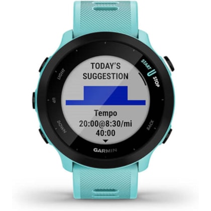 Smartwatch Garmin Forerunner 55 010-02562-10 com GPS/Bluetooth - Azul-turquesa