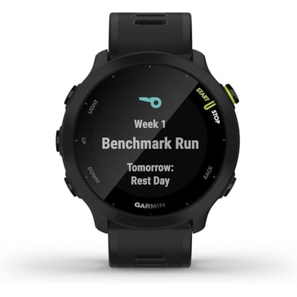 Smartwatch Garmin Forerunner 55 010-02562-10 com GPS/Bluetooth - Preto