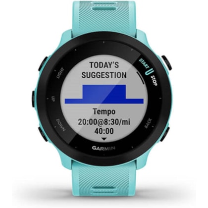 Smartwatch Garmin Forerunner 55 010-02562-12 com GPS/Bluetooth - Azul-Turquesa