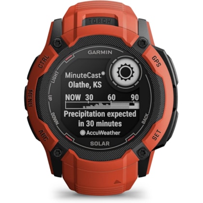 Smartwatch Garmin Instinct 2X Solar GPS 010-02805-14 - Vermelho Chamas