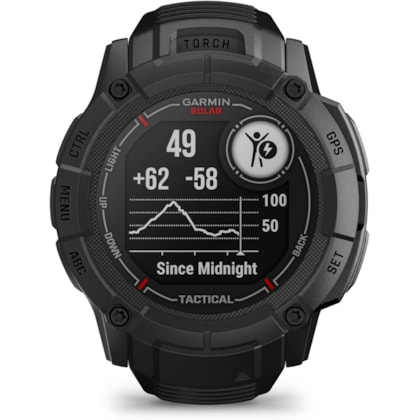 Smartwatch Garmin Instinct 2X Solar Tactical Edition GPS 010-02805-13 50mm - Preto