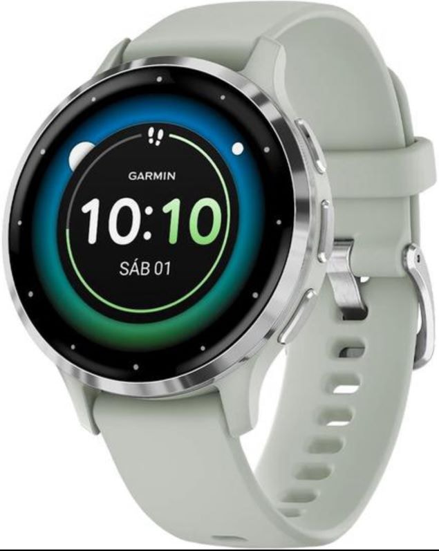 Smartwatch Garmin Venu 3S 010-02785-01 com GPS/Wi-Fi - Sage Gray