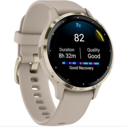 Smartwatch Garmin Venu 3S 010-02785-02 com GPS/Wi-Fi - Beige