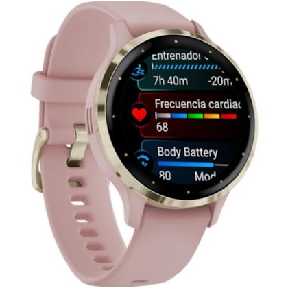 Smartwatch Garmin Venu 3S 010-02785-03 com GPS/Wi-Fi - Rose Gold