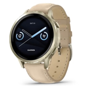 Smartwatch Garmin Venu 4 41MM 010-03013-03 - Lunar Gold / Couro